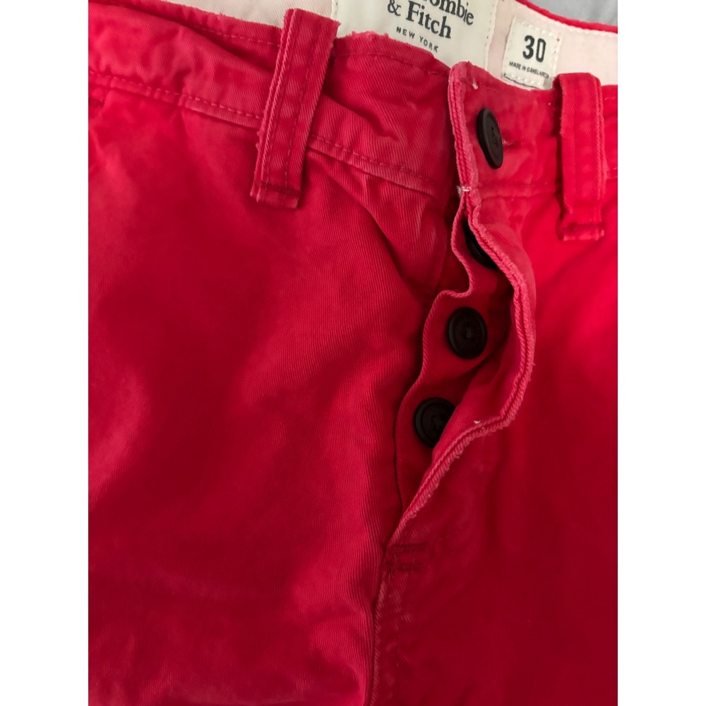 NWT Abercrombie & Fitch Preppy Fit Shorts Red Pink Chino Above Knee Men's 30 - Picture 5 of 9